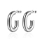 Non-Tarnish C-shape Stainless Steel Stud Earrings for Women, Stainless Steel Color, 20x20mm