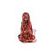 Natural Mahogany Obsidian Sculpture Display Decorations, for Home Office Desk, Goddess Gaia, 37mm