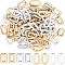 SUPERFINDINGS 120Pcs 2 Styles CCB Plastic Linking Rings 2 Colors Open Quick Link Connectors Rectangle Oval Curb Chain Connectors for Earring Necklace Glasses Chain Jewelry Making