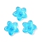 Glass Beads, Star, Deep Sky Blue, 20.5x21.5x5.5mm, Hole: 1.6mm