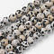 Natural Dalmatian Jasper Bead Strands, Round, 6~6.5mm, Hole: 1mm, about 60pcs/strand, 14.9 inch(38cm)