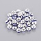Brass Grade A Rhinestone Spacer Beads, Straight Flange, Rondelle, Silver, Sapphire, 6mm, Hole: 1mm