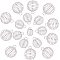 SUNNYCLUE 30pcs Iron Round Spiral Bead Cage Pendants Lava Stone Holder for Necklace Bracelet Earring DIY Jewelry Making, Silver Plated
