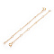 Brass Cable Chain Chain Extender, End Chains with Spring Ring Clasps, Cadmium Free & Nickel Free & Lead Free, Real 18K Gold Plated, 110~115x2mm