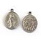 Non-Tarnish 304 Stainless Steel Pendants, Oval with Virgin Mary, Stainless Steel Color, 19x13x2mm, Hole: 2mm