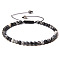 4mm Natural Zebra Jasper Beaded Braided Bracelets, Adjustable Women's Bracelets,