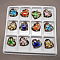 Handmade Goldsand Lampwork Pendants, Heart, Mixed Color, 42x31x16mm, Hole: 4mm, 12pcs/box