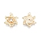 Brass Micro Pave Clear Cubic Zirconia Pendants, Star of David with Eye, Real 18K Gold Plated, 20.5x16.8x2.7mm, Hole: 1.5mm
