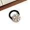 Shiny Rhinestone Elastic Hair Ties, with Plastic Imitation Pearl, Ponytail Holder for Girls Women, Flower, 54mm