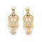 Brass Micro Pave Cubic Zirconia Pendants, Scorpio, Real 16K Gold Plated, 23.5x11.5x3mm, Hole: 3.5X5mm