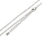 Brass Cable Chain Necklaces, Long-Lasting Plated, Real Platinum Plated, 15.75 inch(40cm)