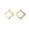 Brass Pendants, Cadmium Free & Nickel Free & Lead Free, Rhombus, Real 18K Gold Plated, 34x34x0.7mm, Hole: 1.4mm