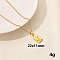 Stainless Steel Abstract Face Pendant Necklaces, Cable Chain Necklaces