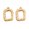 PVD Vacuum Plating 304 Stainless Steel Pendants, Rectangle Charm, Golden, 20x13.5x3mm, Hole: 1.8mm