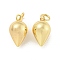 Rack Plated Brass Pendant, Lead Free & Cadmium Free, Long-Lasting Plated, Cone, Real 18K Gold Plated, 18x10.5mm, Hole: 4mm