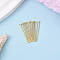 Brass Flat Head Pins, Nickel Free, Long-Lasting Plated, Real 18K Gold Plated, 25x0.7mm, Head: 2mm