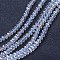 Electroplate Glass Beads Strands, AB Color Plated, Faceted, Rondelle, Clear AB, 6x5mm, Hole: 1mm, about 80~85pcs/strand, 38~40cm