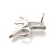 Латунные микропаве прозрачные подвески с фианитом KK-L225-004P-02-2