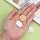 Устойчивые к потускнению овальные штампованные пустые бирки-подвески из нержавеющей стали 201 STAS-R064-03-4
