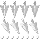 50 шт. подвески из нержавеющей стали 201 STAS-CN0001-21-1