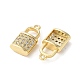 Латунные микро проложить кубического циркония подвески KK-F872-16G-02-2