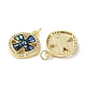 Латунные микропаве прозрачные подвески с фианитом KK-C045-20G-2
