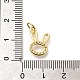 Латунные микропаве прозрачные подвески с фианитом KK-L225-033G-3
