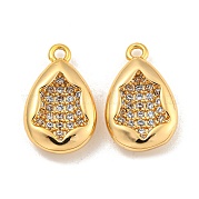 Латунные микропаве прозрачные подвески с фианитом KK-U006-07G-03