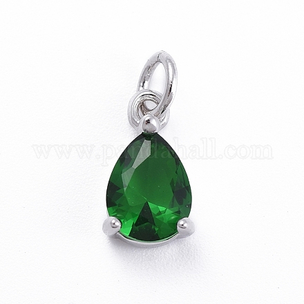 Латунные микро проложить кубического циркония подвески ZIRC-E164-64P-C-1