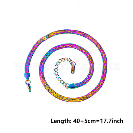 5 мм унисекс змейка из нержавеющей стали 304 ожерелья DL8400-5-1