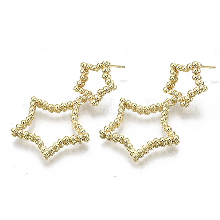 Серьги-гвоздики из латуни KK-N232-104G-NF-1