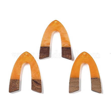 Подвески из смолы и дерева WOOD-F015-16B-1