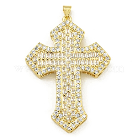 Подвески из кубического циркония с покрытием из латуни KK-U029-02G-04-1
