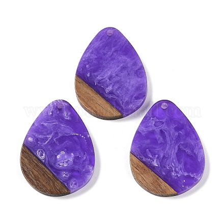 Подвески из смолы и дерева WOOD-F015-07G-1