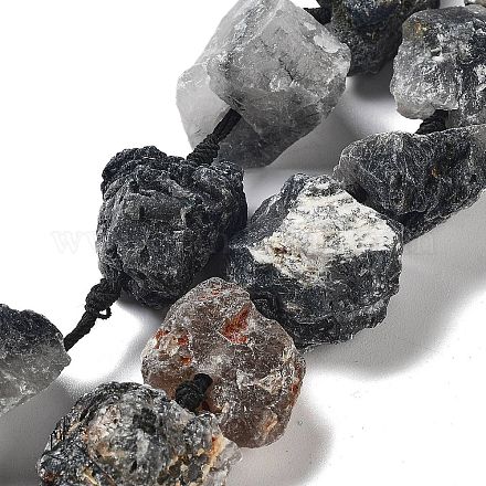 Нити необработанных грубых натуральных бусин из рутилированного кварца G-J388-A05-01-1