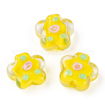 Ручной работы ухабистым Шарики Lampwork LAMP-N024-04I-1