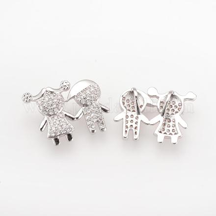 Латунные микро проложить кубического циркония подвески ZIRC-Q001-154P-1