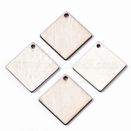 Незаконченные подвески из натурального тополя WOOD-S045-110-1