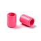 Column Rack Plating Spray Painted Alloy Beads for Jewelry Making, Cadmium Free & Nickel Free & Lead Free, Cerise, 6.5x4.5mm, Hole: 3.3mm