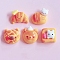 Resin Cabochons, Imitation Bread, Mixed Shapes, Light Salmon, 18mm