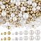 1676Pcs 9 Styles ABS Plastic Imitation Pearl with CCB Plastic Beads, Round, Old Lace, 4~14mm, Hole: 1.5~2.3mm