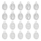 20Pcs Ion Plating(IP) 304 Stainless Steel Charms, Laser Cut, Oval with Virgin Mary, Stainless Steel Color, 14.5x9x0.6mm, Hole: 1.2mm