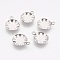 Tarnish Resistant 201 Stainless Steel Pendant Cabochon Settings, Flat Round, Stainless Steel Color, Tray: 10.5mm, 13.5x11x1mm, Hole: 1.6mm