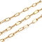 PVD Vacuum Plating 304 Stainless Steel Cable Chains, with Spool, Soldered, Real 18K Gold Plated, 10~10.5x4.5~5x1mm, 10.93 yards(10m)/roll