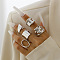 5Pcs Alloy Finger Rings Sets, Platinum, Inner Diameter: 16~18mm