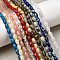 Natural & Synthetic Mixed Gemstone Beads Strands, Oval, Mixed Dyed and Undyed, 6.5x4~5mm, Hole: 0.8~0.9mm, about 62~63pcs/strand, 15.63~15.87''(39.7~40.3cm)