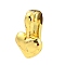 Rack Plating Brass Twister Clasps, Long-Lasting Plated, Cadmium Free & Lead Free, Heart, Real 18K Gold Plated, 10x6x5.5mm