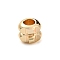 Rack Plating Brass Beads, Lead Free & Cadmium Free, Long-Lasting Plated, Grooved Column, Light Gold, 4x3.5mm, Hole: 1.8mm