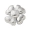 Brass Pendants, Flower, Lead Free & Cadmium Free, Long-Lasting Plated, Platinum, 30x28.5x5mm, Hole: 2.5x3.5mm