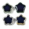 Two Tone Glass Mood Beads, Star, Temperature Sensing Color Changing Beads, Mixed Color, 14x14.5x5mm, Hole: 1.2mm
